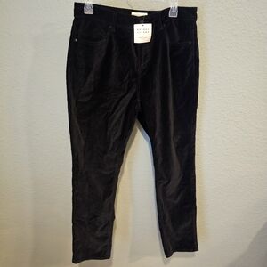 Kate Spade Broome Street Velveteen Black Pants Size 30